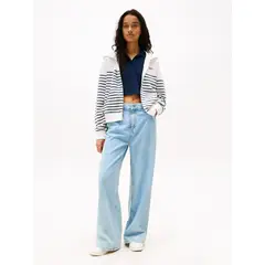 TOMMY HILFIGER - Buzo blanco BXY Script Logo para mujer Tommy Jeans