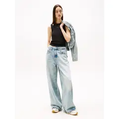 TOMMY HILFIGER - Camiseta negra sin mangas con cuello halter Tommy Jeans