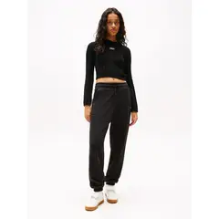 TOMMY HILFIGER - Joggers negro Signature amplios con bajo elástico Tommy Jeans