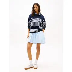 TOMMY HILFIGER - Saco azul Varsity a Rayas TJW Tommy Jeans