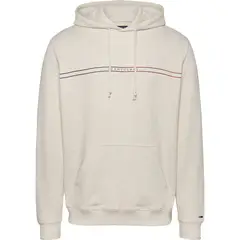 TOMMY HILFIGER - Buzo blanco con capota y cordón Tommy Jeans
