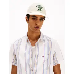 TOMMY HILFIGER - Gorra blanca de béisbol con escudo bordado