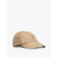 TOMMY HILFIGER - Gorra beige de béisbol con monograma TH