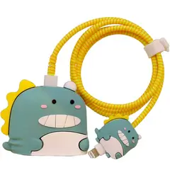 GENERICO - Forro Protector Para Cargadores Iphone Dinosaurio