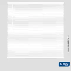 SUNFLEX - Persiana Horizontal Aluminio Blanco Ancho 80Cm Alto 140Cm