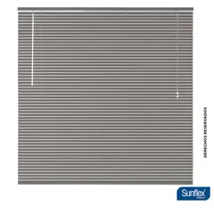 SUNFLEX - Persiana Horizontal Aluminio Plata Ancho 120Cm Alto 140Cm