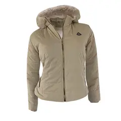 MODA EN CIRCUITO - Chaqueta Impermeable corta, Forrada en Ovejero para Mujer