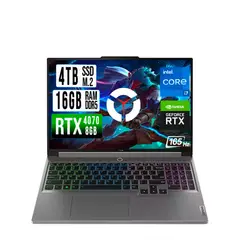 LENOVO - LEGION INTEL CORE I7-14700HX RTX 4070 8GB SSD 4TB RAM 16GB LED 16" FHD 165Hz