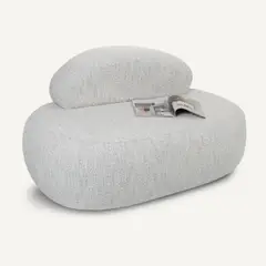 GENERICO - Sofá Moderno Vivo Chic Pequeño para Habitación Gris claro