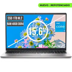 DELL - PORTATIL INSPIRON INTEL CORE I5 1334U SSD 1TB RAM 40GB LED 156 FHD LC W11 PRO