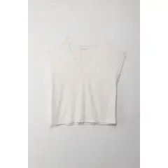 TENNIS - Camiseta manga sisa crudo para mujer