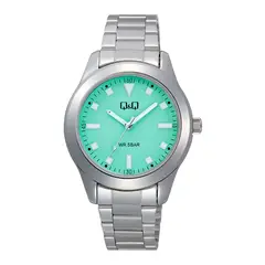 Q&Q - Reloj de moda para mujer plateado + caja