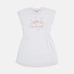 BUBBLE GUMMERS - Vestido Para Niña Bubblegummers Blanco Kywen