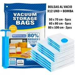 ONE PIXEL - Combo 12 Bolsas De Empaque Al Vacio Mas 1 Bomba De Vacio Ahorrador