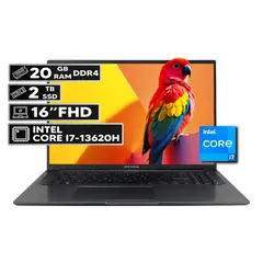 ASUS - PORTÁTIL VIVOBOOK 16 INTEL CORE I7-13620H 20GB RAM 2TB SSD 16" FHD WUXGA INDIE BLACK