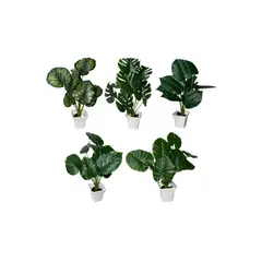 MAZUGI - Planta Artificial Hojas Balazo Decoración X1 Und Jardines