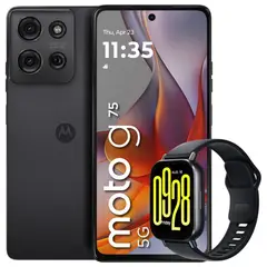 MOTOROLA - Celular Moto G75 5G 256GB /8GB Gris + Watch 5 Active Blk
