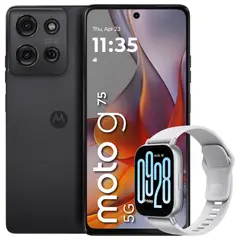 MOTOROLA - Celular Moto G75 5G 256GB /8GB Gris + Watch 5 Active Slv