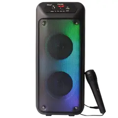 GENERICO - Parlante Bluetooth Con Doble Bocina Y Luces Led