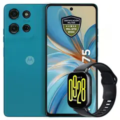 MOTOROLA - Celular Moto G75 5G 256GB /8GB Azul + Watch 5 Active Blk