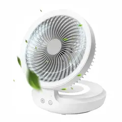 GENERICO - Ventilador Recargable Inalámbrico Portátil LED 4 Velocidades