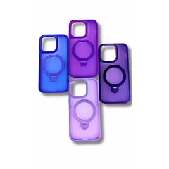 GENERICO - Carcasa Case para Iphone 15 PRO MAX Magsafe Giratorio Azul Tripode