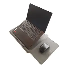 GENERICO - Funda para Portátil Multiusos en Cuero Vegano Premium Gris