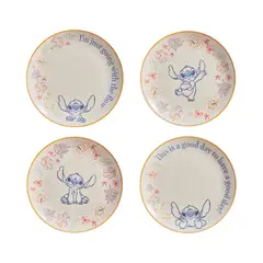 CORONA - Set 4 Platos Postre Stitch Disney 20.4cm-