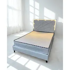 GENERICO - Juego de Alcoba Completo Cama Doble Sidney tela de lujo.