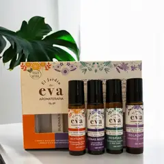 GENERICO - Kit aceites esenciales en roll on aromaterapia JARDIN DE EVA x 4 unds