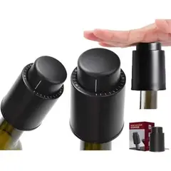 GENERICO - Paquete De 2 Tapones De Vino Al Vacío, Reutilizables, Wine