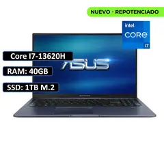 ASUS - PORTATIL VIVOBOOK – Intel Core i7 13620H – RAM 40GB – SSD 1TB M.2 – 15.6 pulgadas
