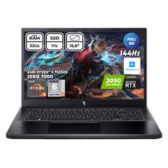 ACER - Portátil Nitro V15 Ryzen 5 7535HS Ram 32gb Ssd 1TB Rtx2050 15.6 Pul Computador Portátil