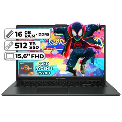 ASUS - PORTÁTIL AMD RYZEN 5 7520U LPDDR5 16GB RAM 512GB SSD 15.6” FHD
