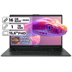 ASUS - PORTÁTIL AMD RYZEN 5 7520U LPDDR5 16GB RAM 1TB SSD 15.6” FHD