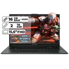 ASUS - PORTÁTIL AMD RYZEN 5 7520U LPDDR5 16GB RAM 2TB SSD 15.6” FHD
