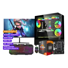 JANUS - COMPUTADOR PC GAMER R5 4600G 3,7GHZ 16GB RGB 1 TB SSD 22" FHD 100Hz.