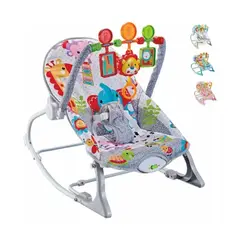 GENERICO - Rocker silla vibradora mecedora de bebe musical con juegos color gris