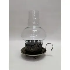 GENERICO - Candelabro Mano Antiguo Para Velon O Vela Antimonio