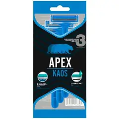 GENERICO - Cuchilla de Afeitar Desechable 2 Hojas Hombre X 3 und Unidades - Apex