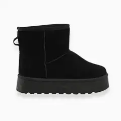 CALZADO ADRENALINA - Bota negra corta con plataforma irish