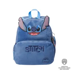 TOTTO - Morral Mochila Escolar Para Niña Azul Stitch