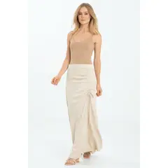 RAGGED - Falda hyacinth Beige claro