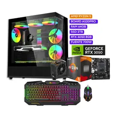 JANUS - COMPUTADOR PC GAMER RTX 3050 8GB R5 4600G 3,7GHZ 64 GB RGB/2 TB BOARD A520PRO