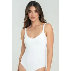 RAGGED - Body tira ancha Blanco crudo