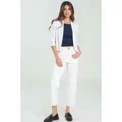 RAGGED - Chaqueta tejida lino Blanco crudo
