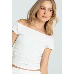 RAGGED - Blusa rushk Blanco crudo Ragged.