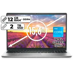 DELL - PORTÁTIL INTEL CORE I3-1215U 2TB SSD 12GB RAM 156 FHD PLATINUM SILVER