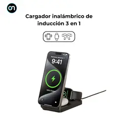 GENERICO - Cargador Inalámbrico 3 En 1 Estación De Carga Iphone