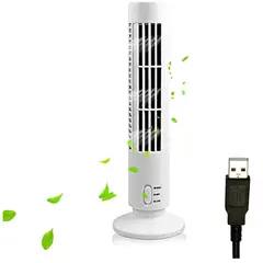 GENERICO - Mini Ventilador De Torre Escritorio USB Blanco